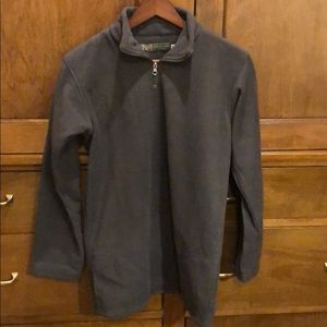 Kids 1/4 zip fleece army green